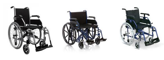 6-SEDIE A ROTELLE-CARROZZINE PIEGHEVOLI PER DISABILI